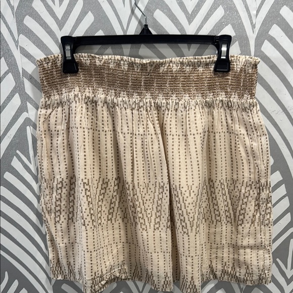 Calvin Klein Jeans Pull on Mini Tan and Cream Mini Skirt - Picture 2 of 5